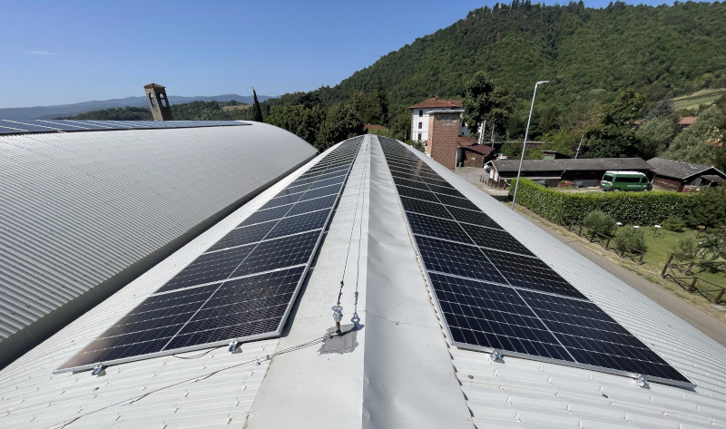 industrial photovoltaic system in Casentino